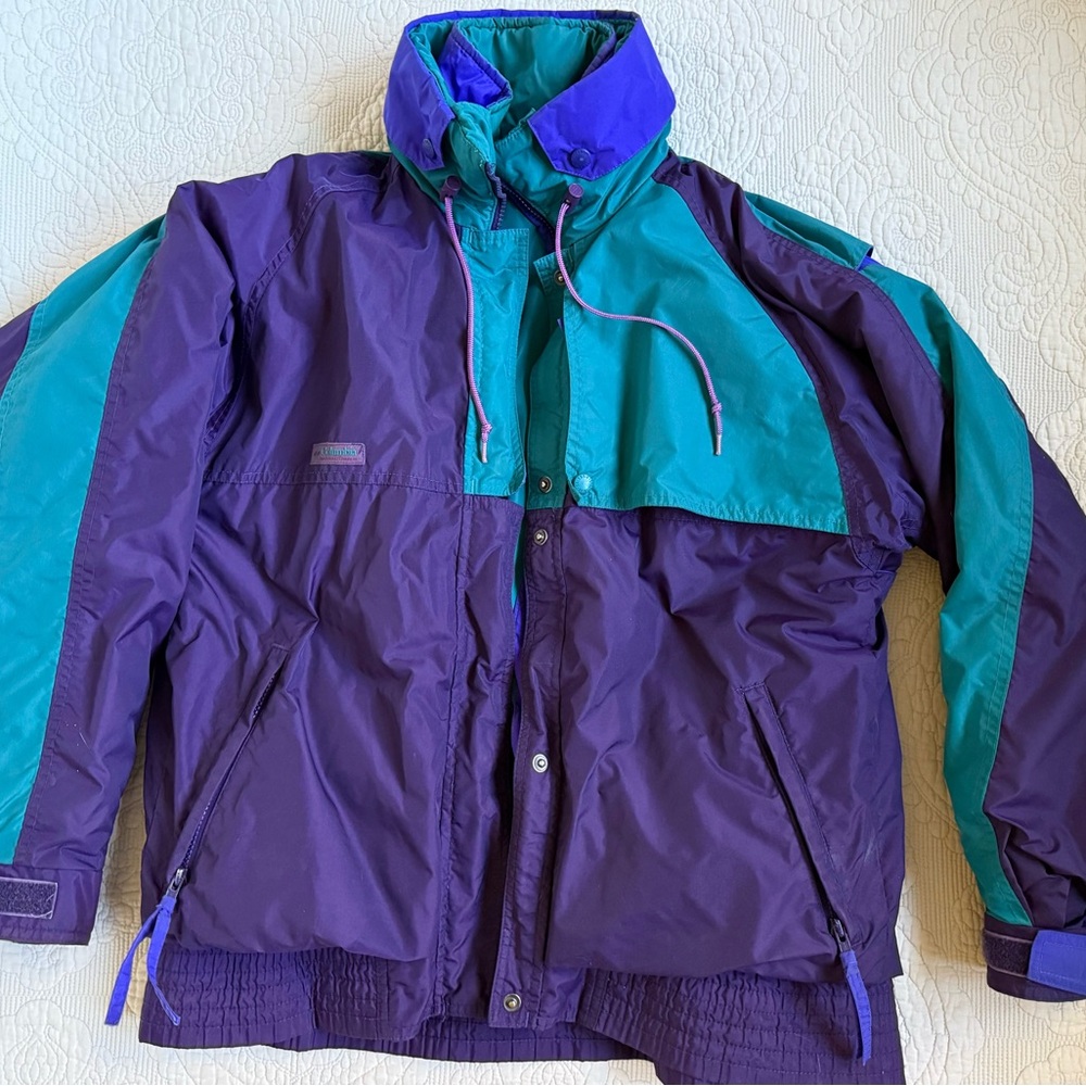 Vintage Columbia Criterion 3 in 1, Purple and Teal Coat